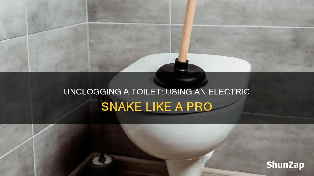how to unclog toilet with electric snake