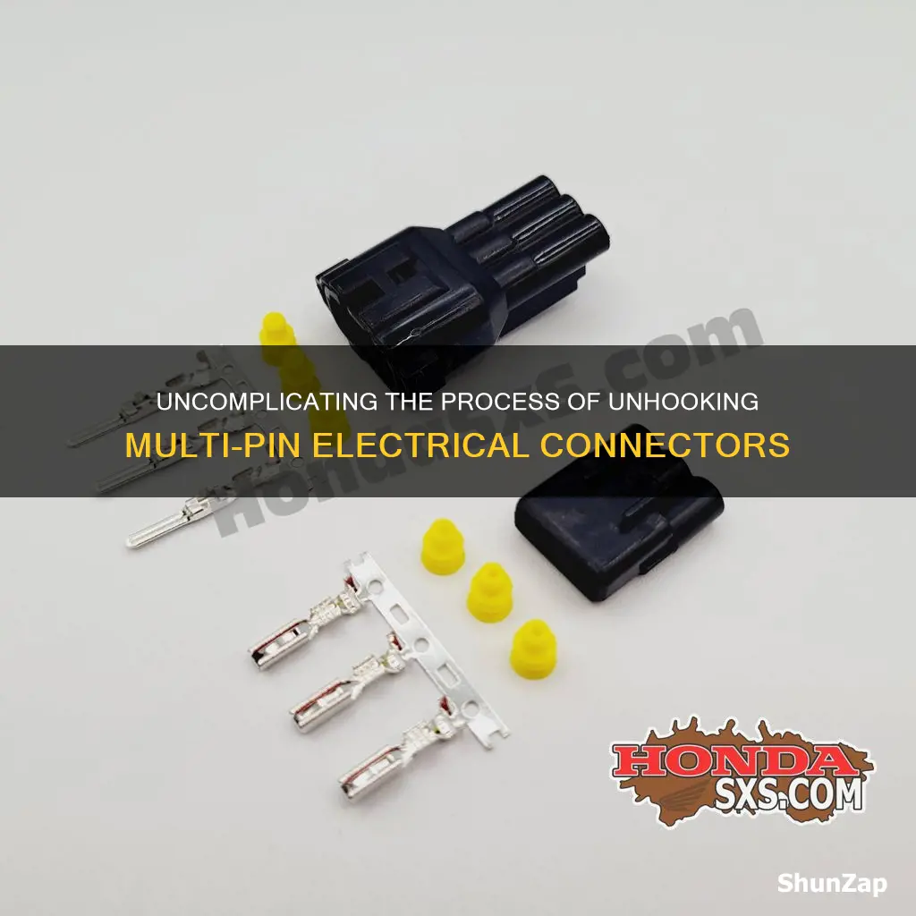 how to unhook multi pin electrical connectors