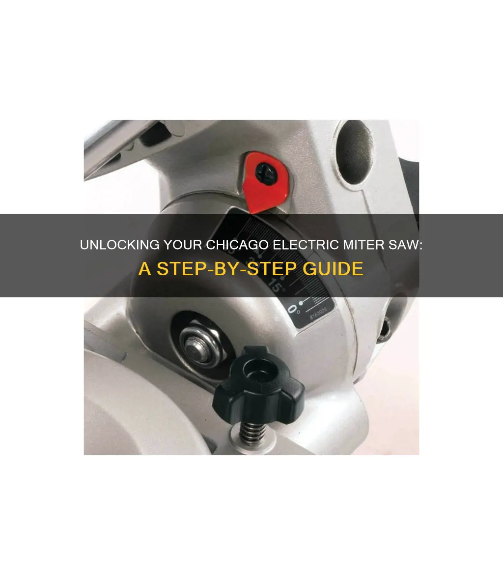 how to unlock chicago electric miter saw