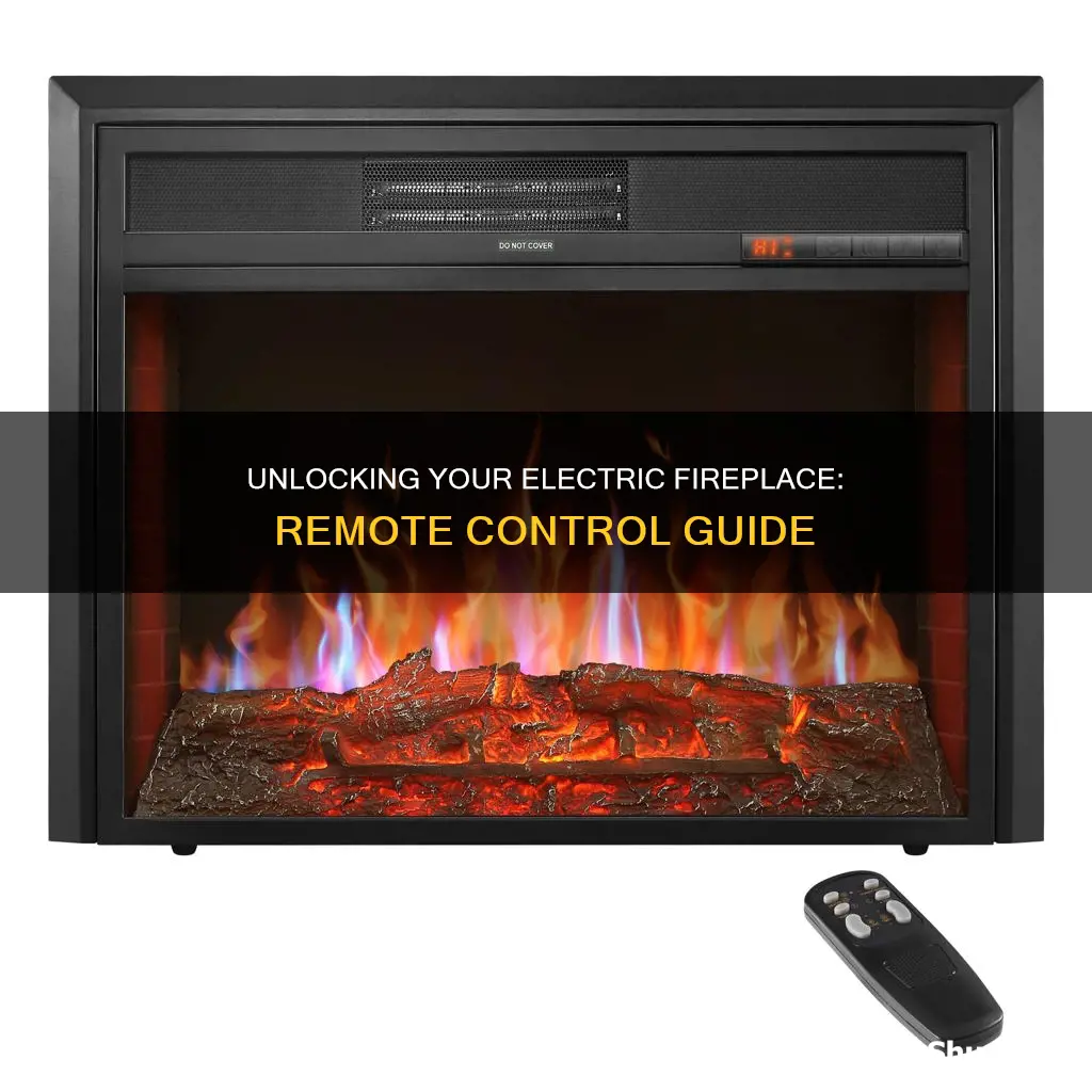 how to unlock electric fireplace with remote