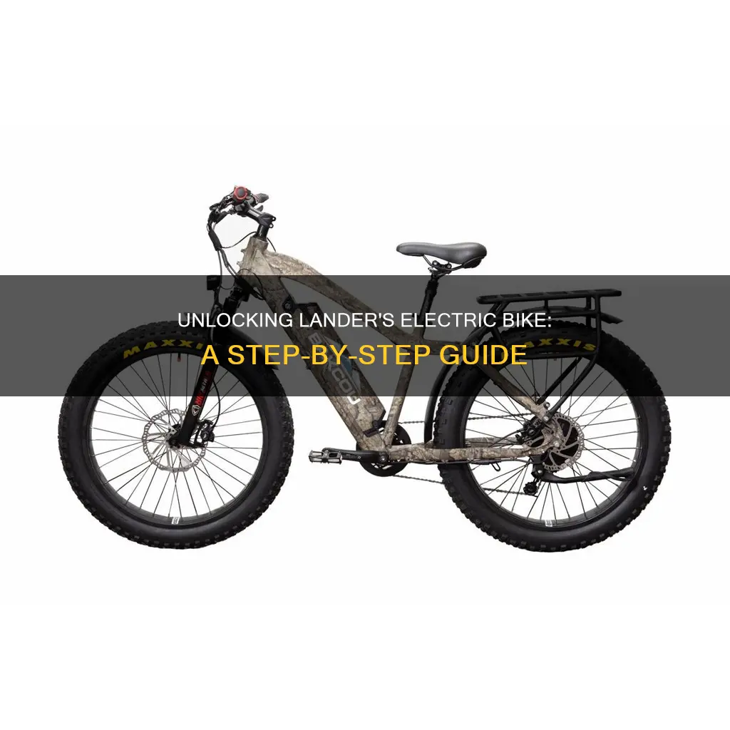 how to unlock lander s electric bike