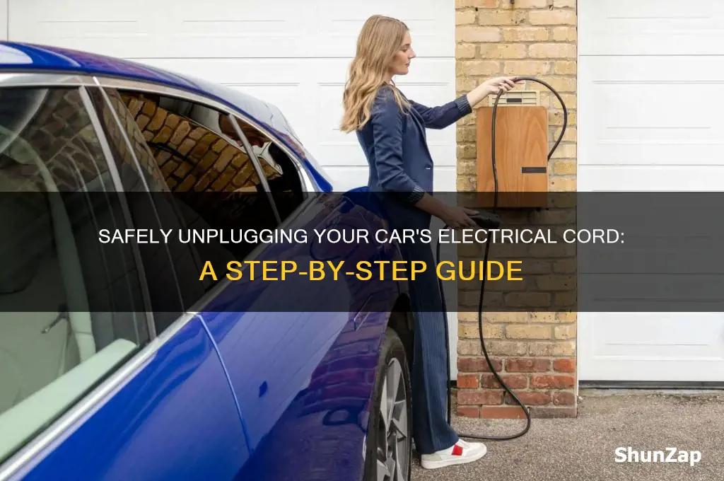 how to unplug electrical cord in a car
