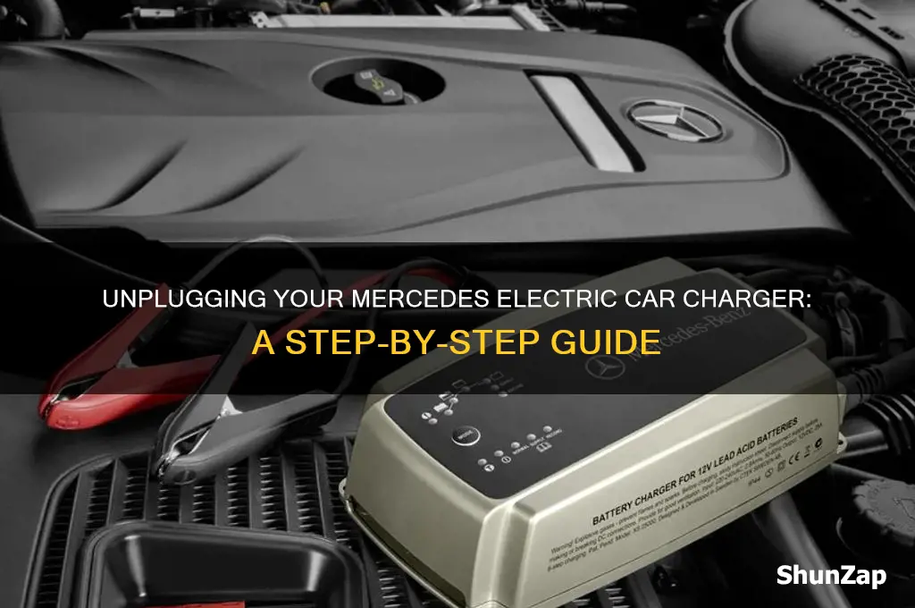 how to unplug mercedes electric car charger