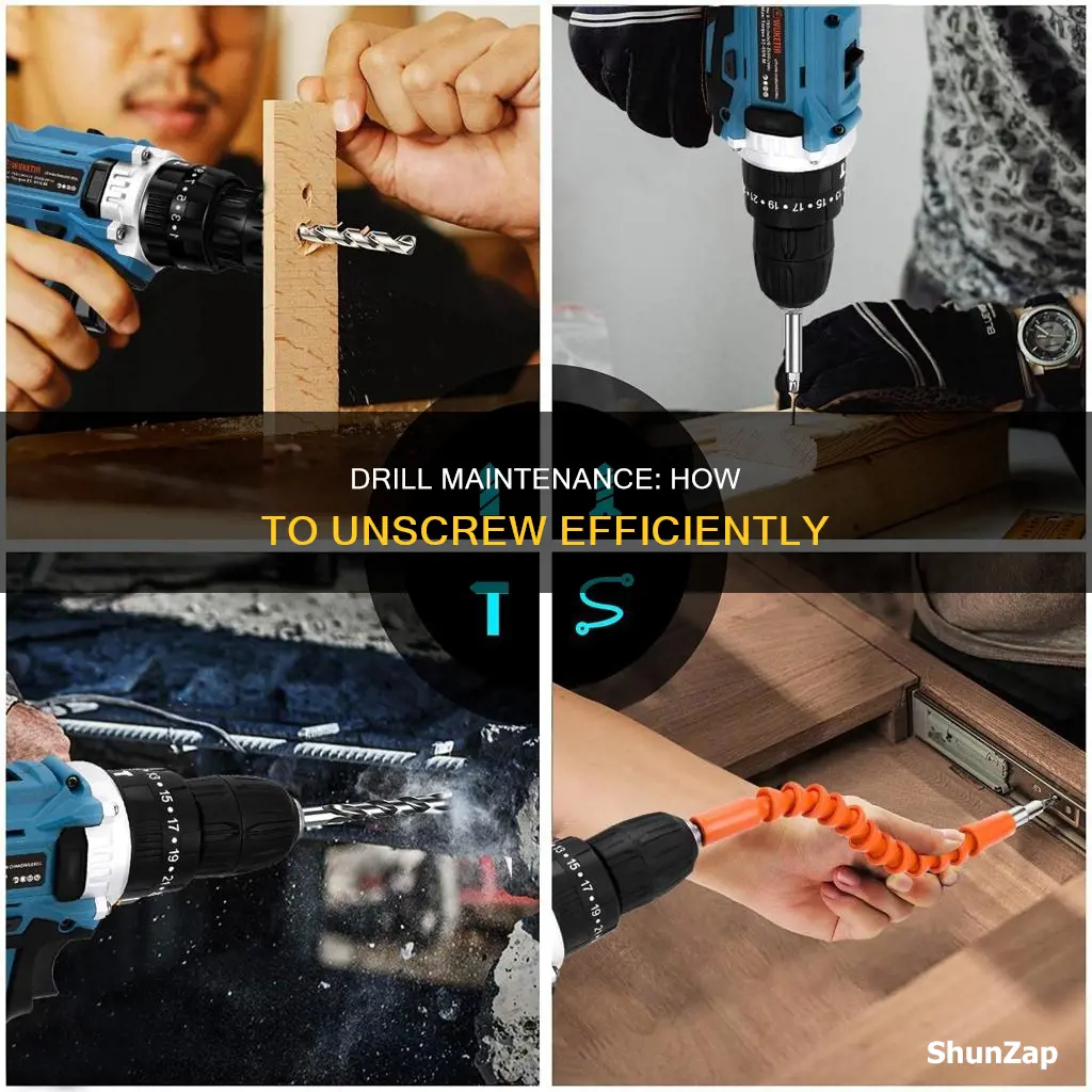 how to unscrew a n electric drill