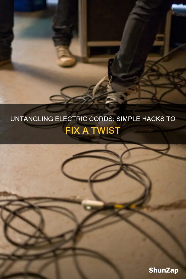 how to untwist a twisted electric cord
