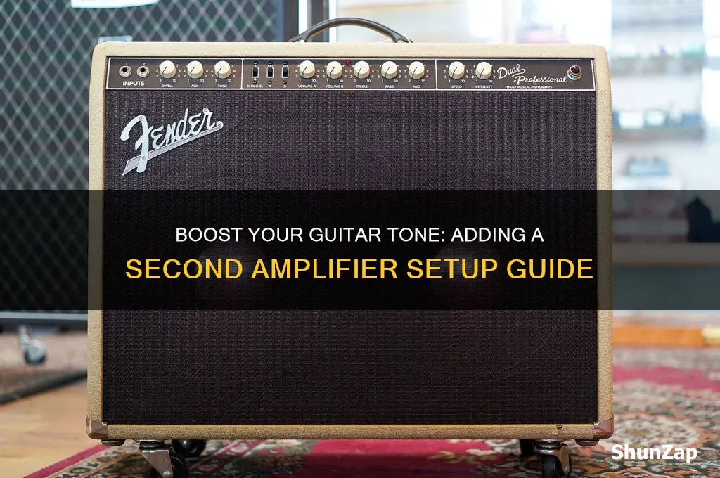 how to use 2nd amplifier for electric guitar