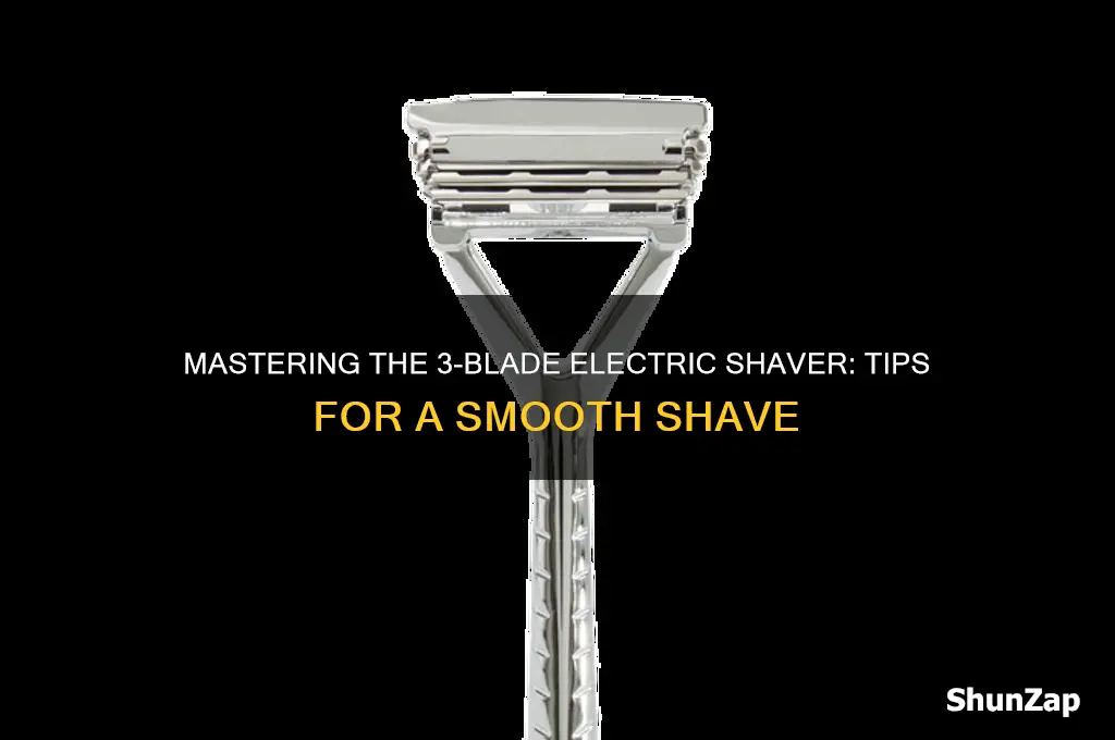 how to use 3 blade electric shaver