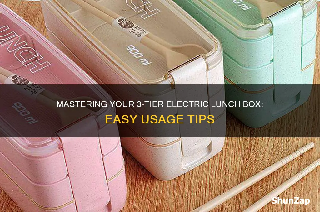 how to use 3 tier electric lunch box