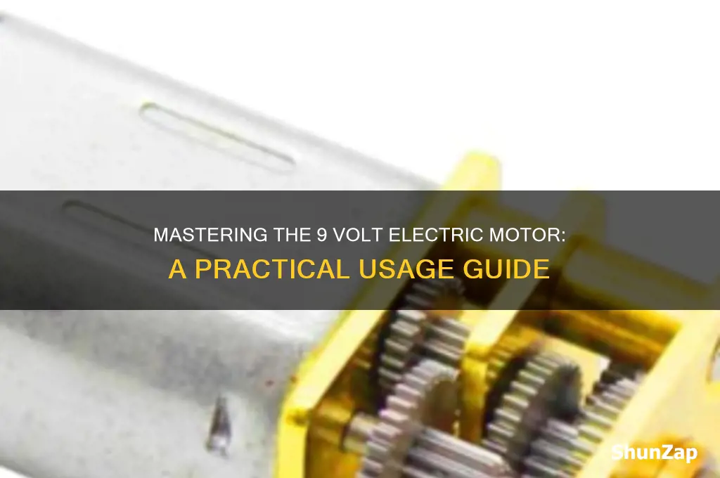 how to use 9 volt electric motor