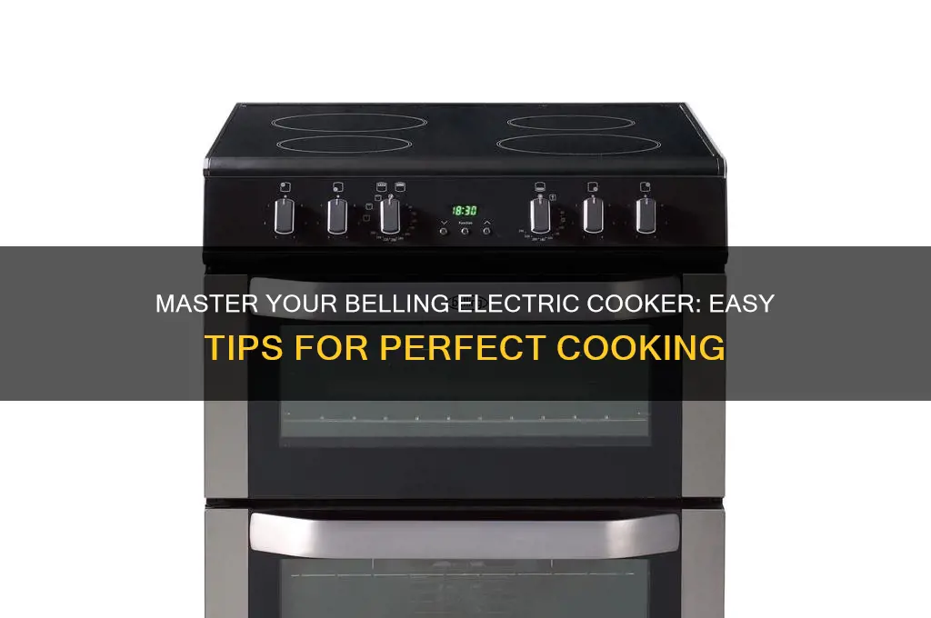 how to use a belling electric cooker