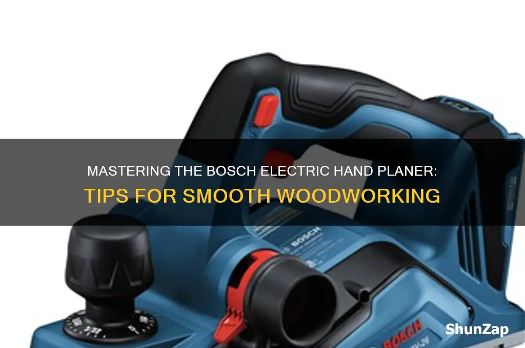 how to use a bosch electric hand planer