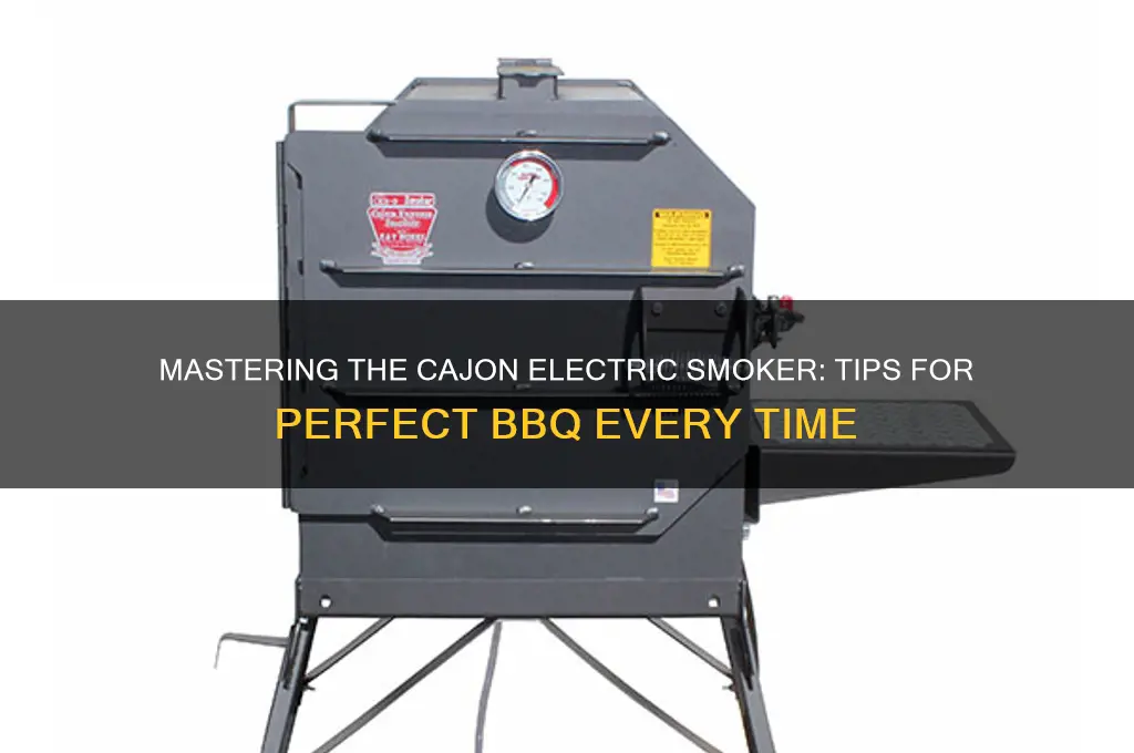 how to use a cajon electric smoker
