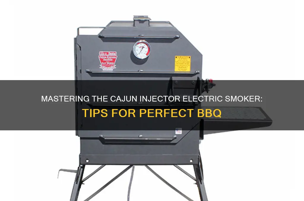 how to use a cajun injector electric smoker