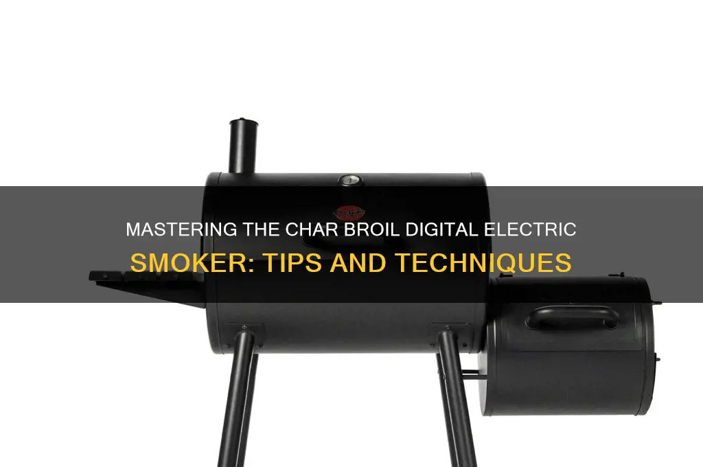 how to use a char broil digital electric smoker