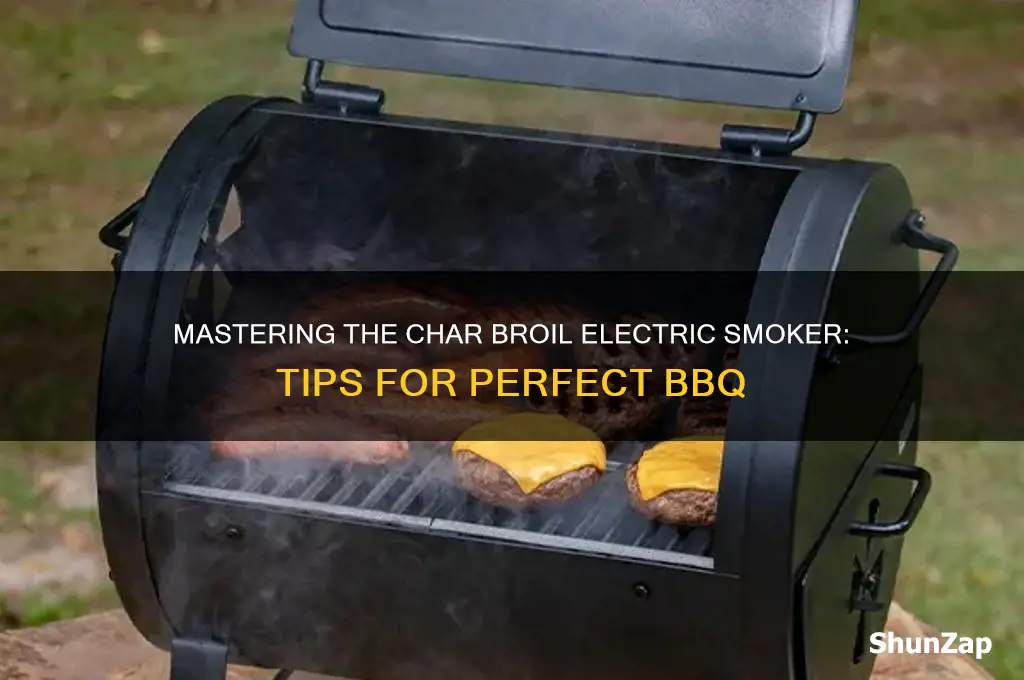 how to use a char broil electric smoker