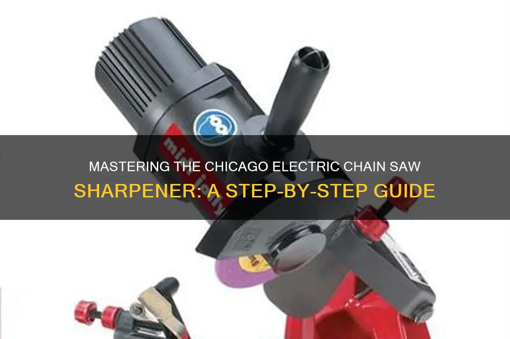 how to use a chicago electric chain saw sharpener
