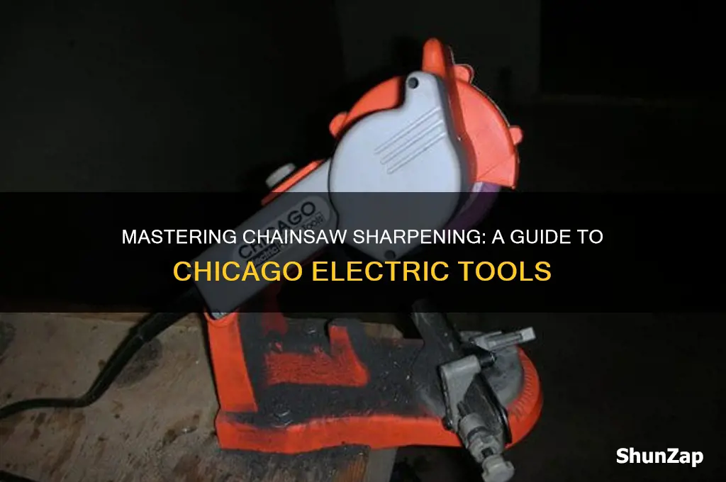 how to use a chicago electric chainsaw sharpener