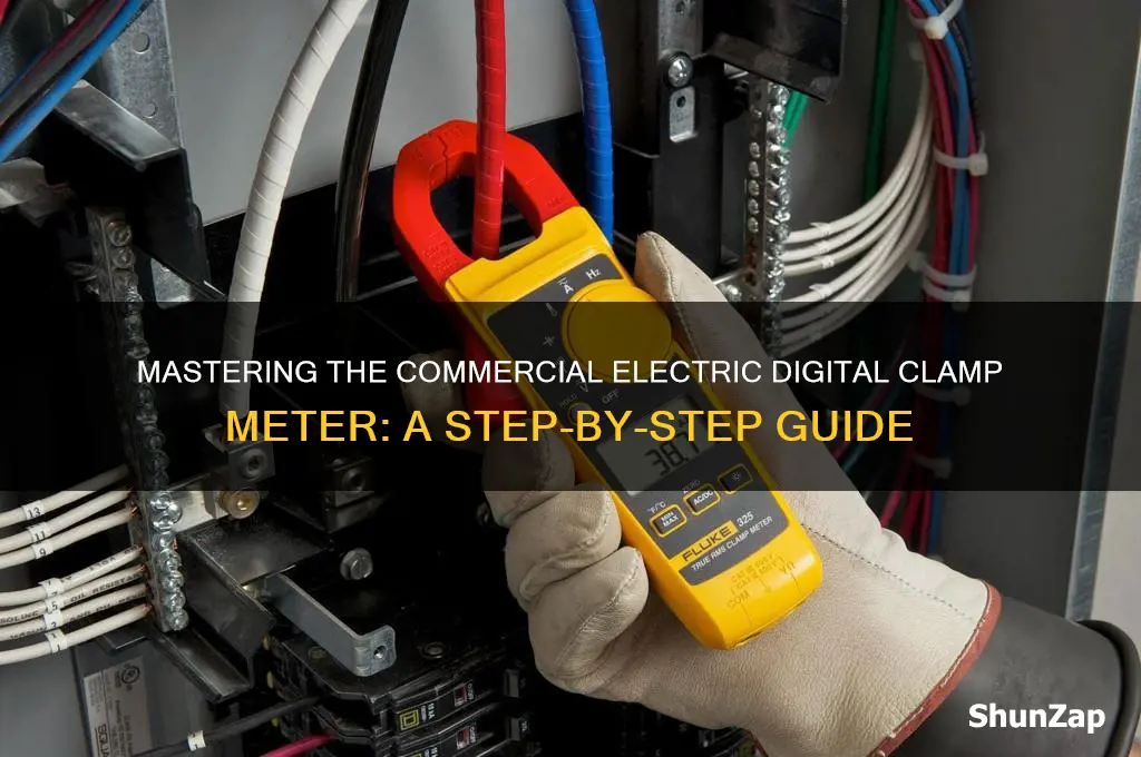 how to use a commercial electric digital clamp meter