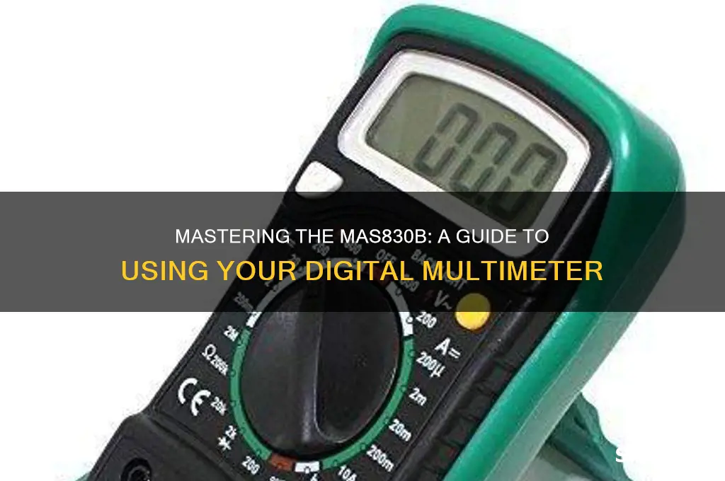 how to use a commercial electric digital multimeter mas830b