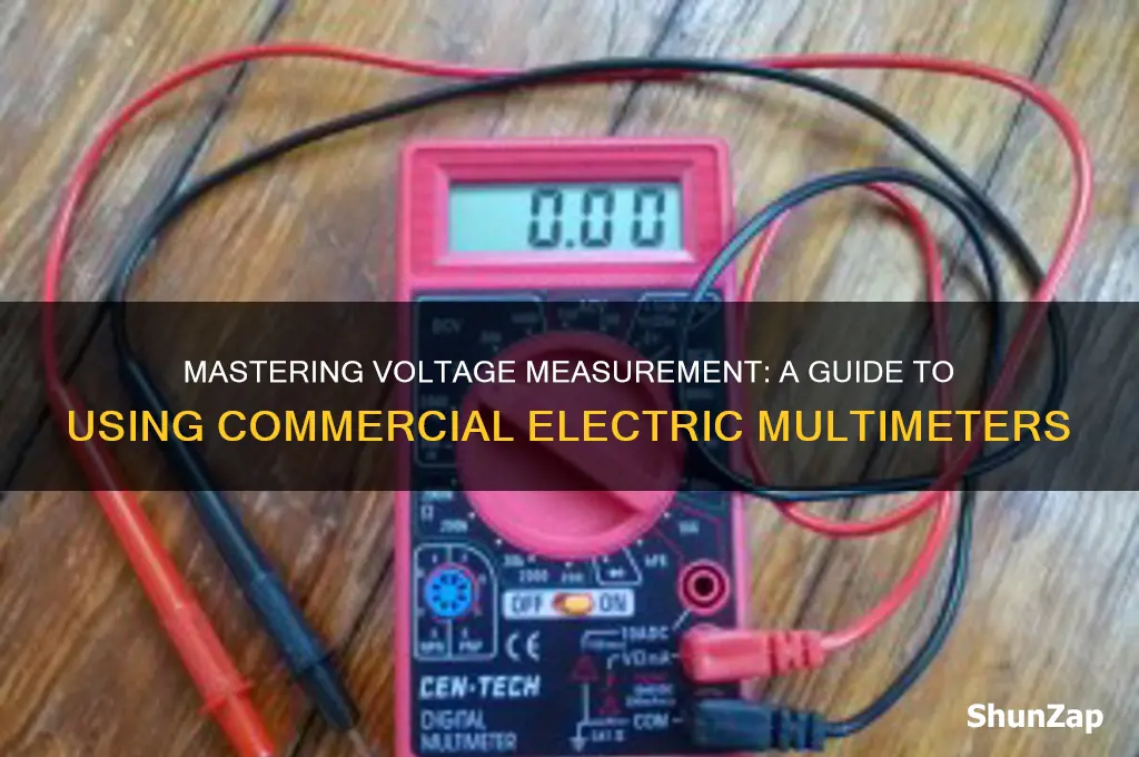 how to use a commercial electric multimeter to measure voltage