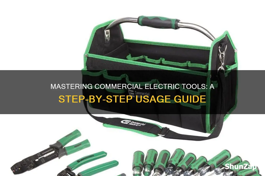 how to use a commercial electric