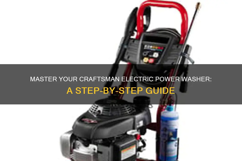 how to use a craftsman electric power washer