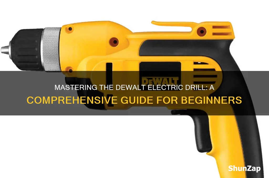 how to use a dewalt electric drill