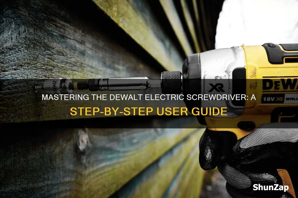 how to use a dewalt electric screwdriver