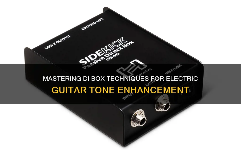 how to use a di box for electric guitar