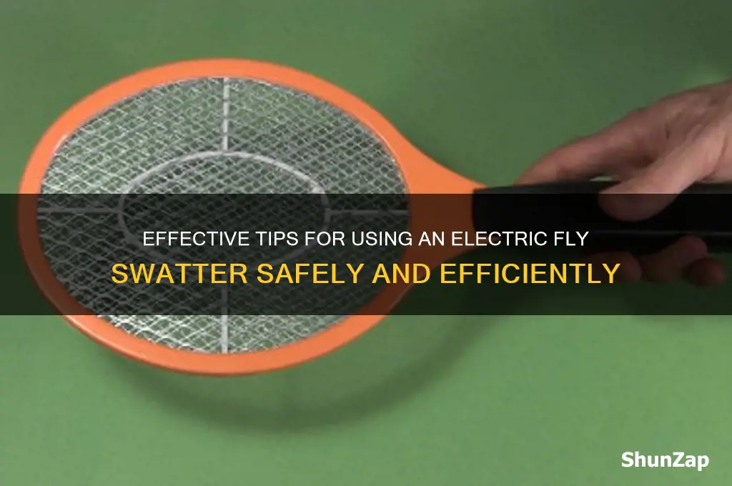 how to use a electric fly swatter
