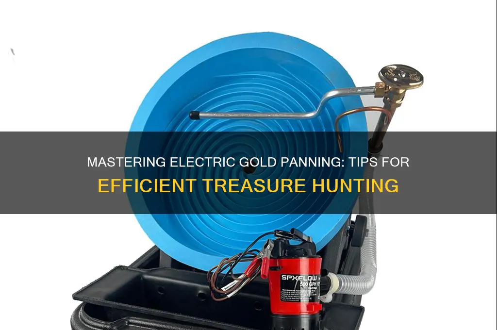 how to use a electric gold pan
