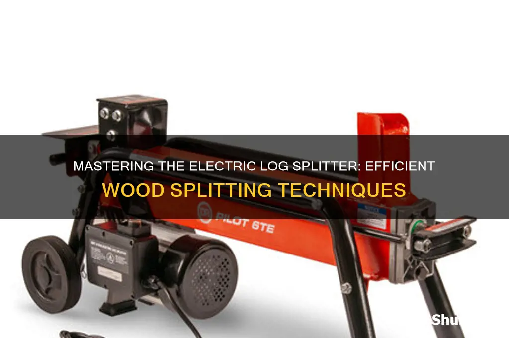 how to use a electric log splitter