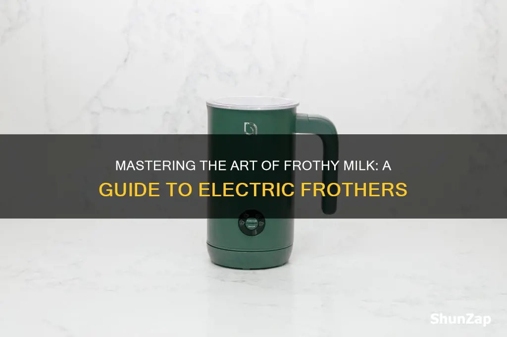 how to use a electric milk frother