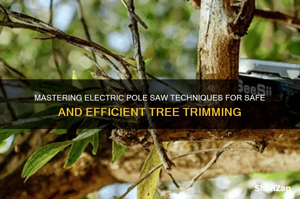 how to use a electric pole saw