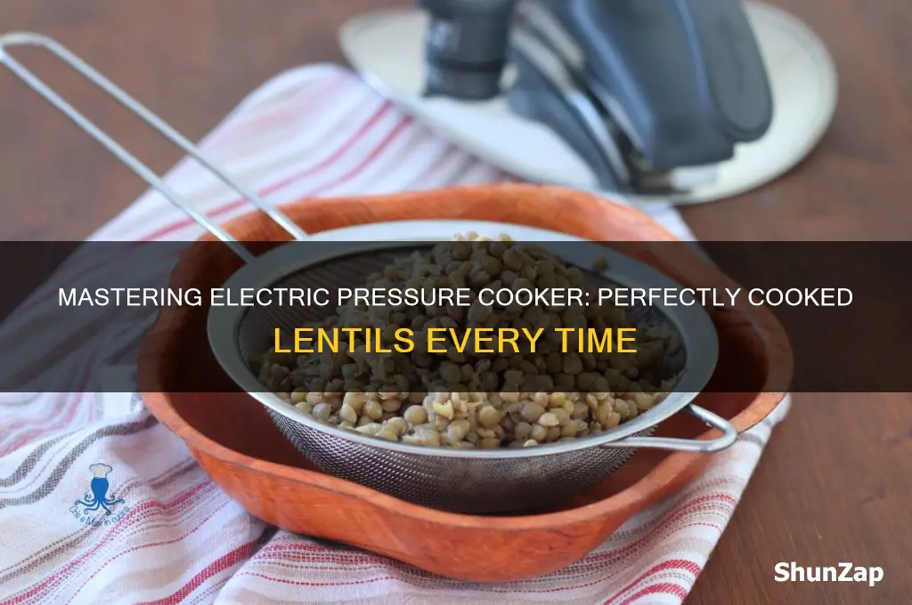 how to use a electric pressure cooker dor lentils