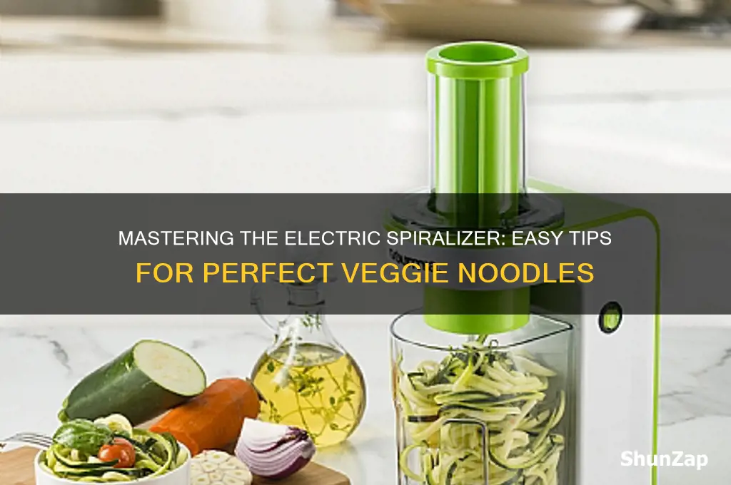 how to use a electric spiralizer