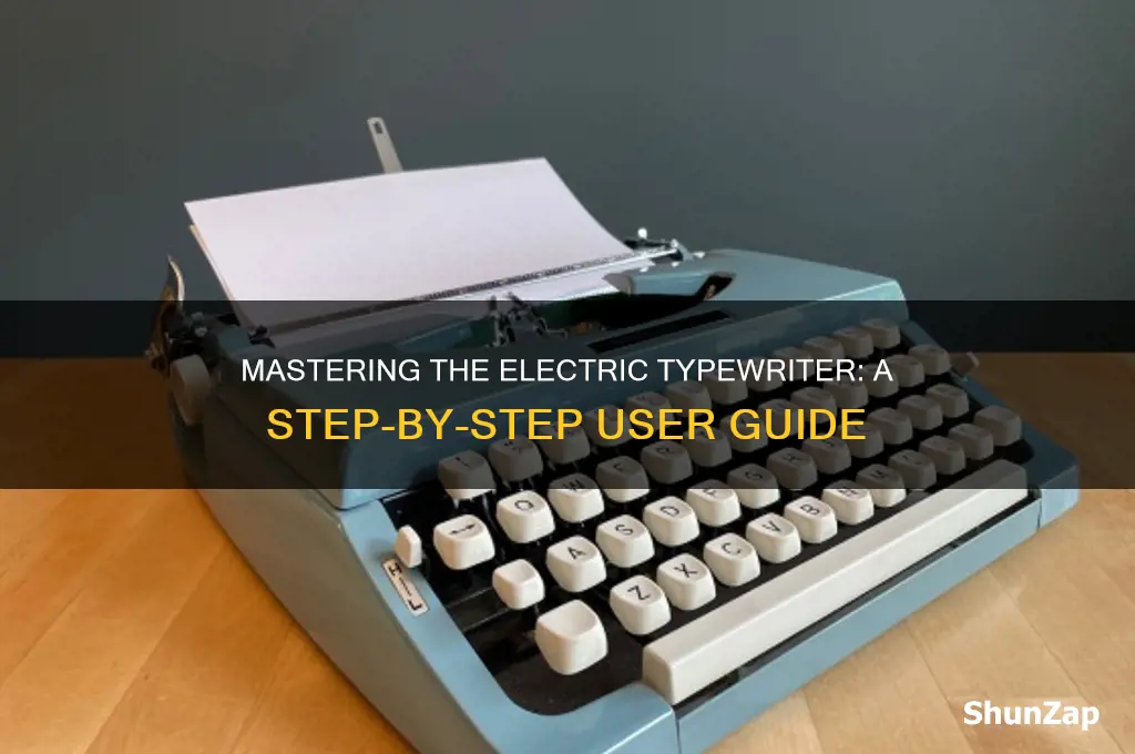 how to use a electric typewriter