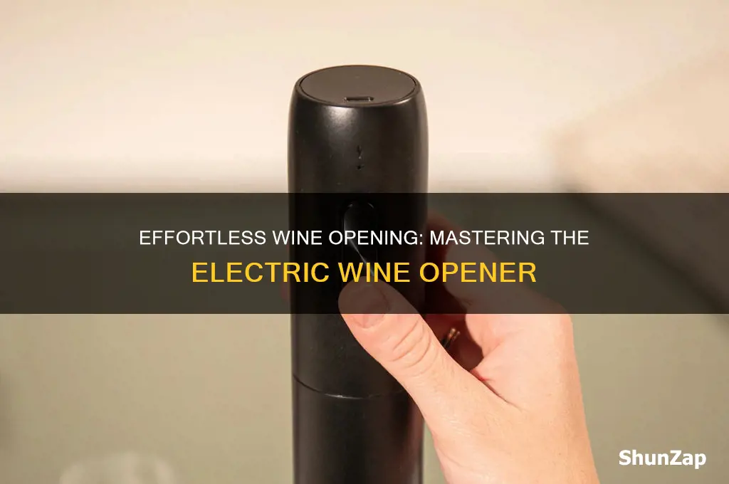 how to use a electric wine opener