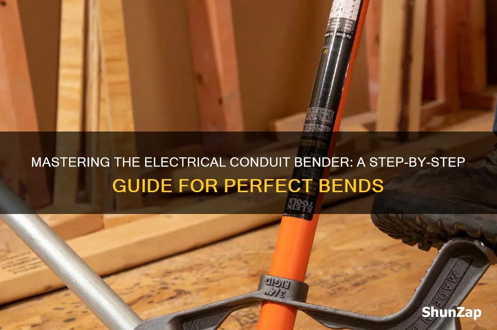 how to use a electrical conduit bender