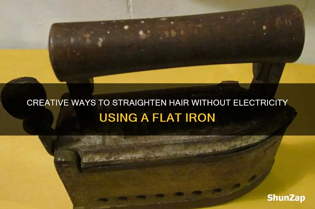 how to use a flat iron without electricity