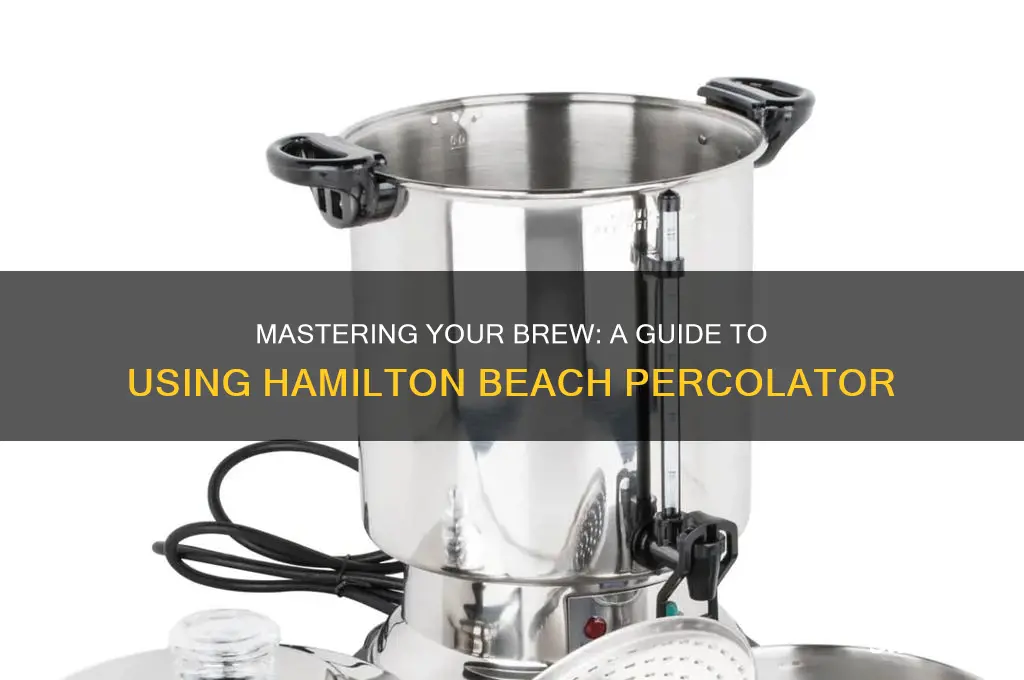 how to use a hamilton beach electric percolator