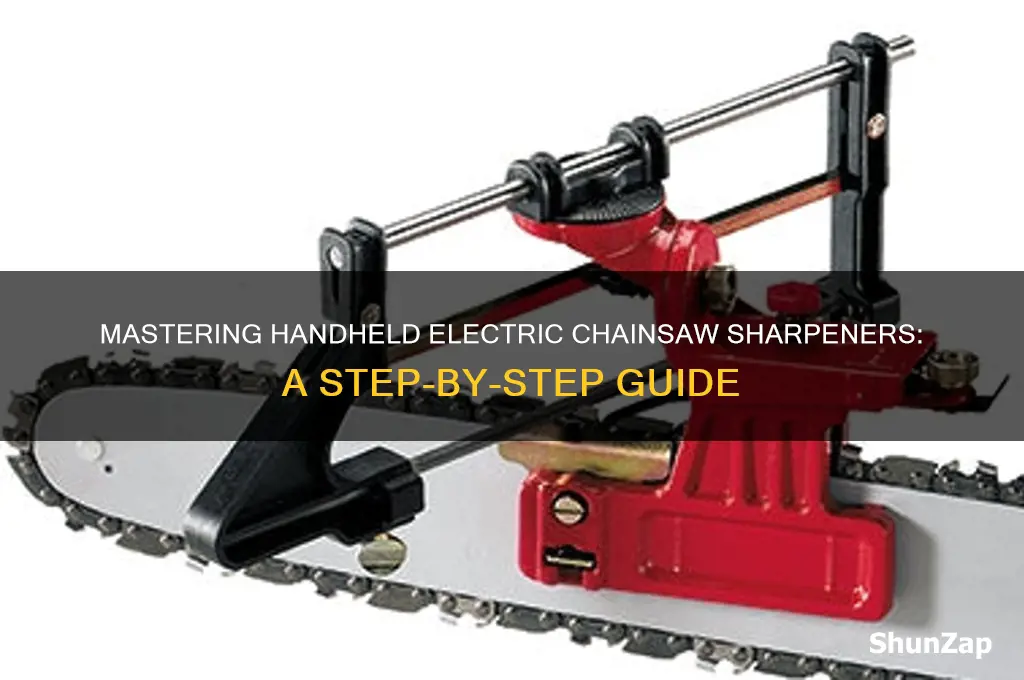 how to use a handheld electric chainsaw sharpener