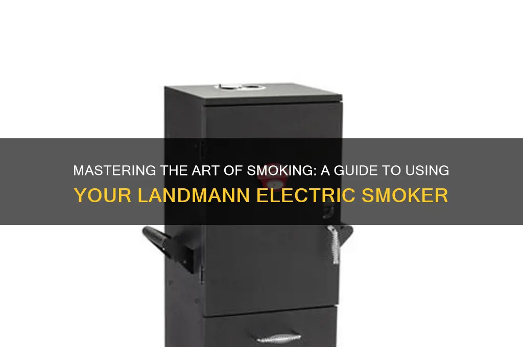 how to use a landmann electric smoker