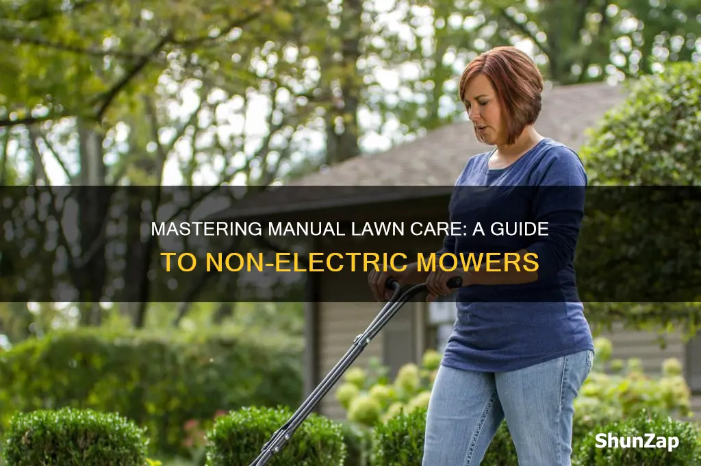 how to use a non electric lawn mower