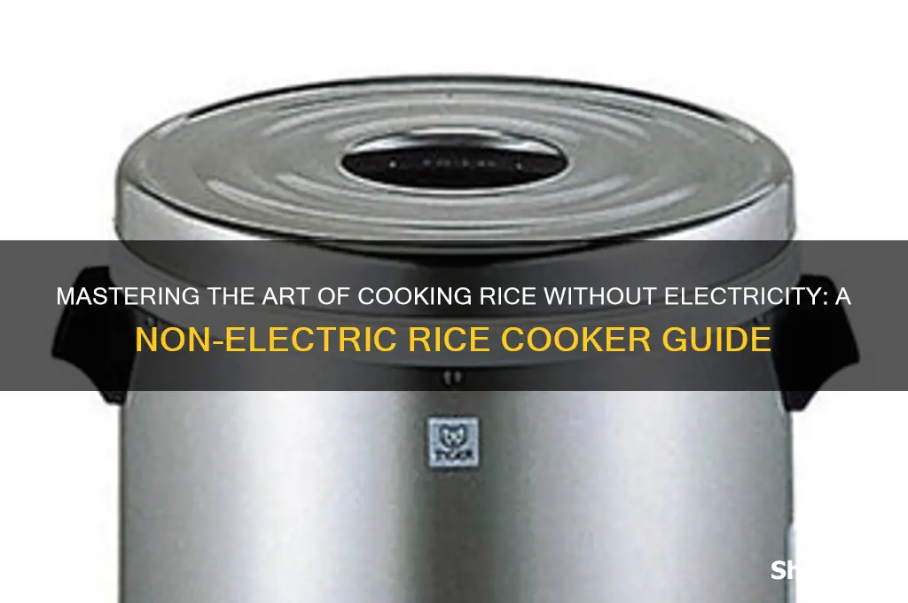how to use a non electric rice cooker