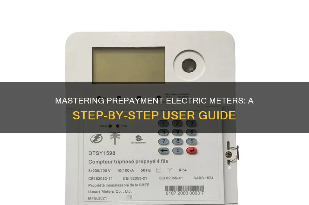 how to use a prepayment electric meter