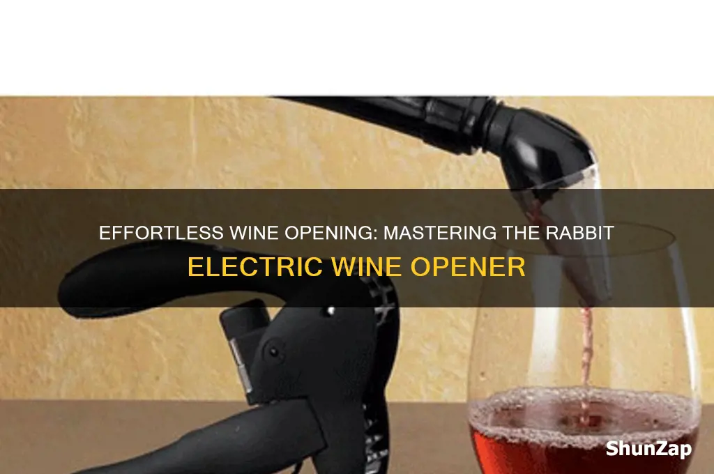 how to use a rabbit electric wine opener