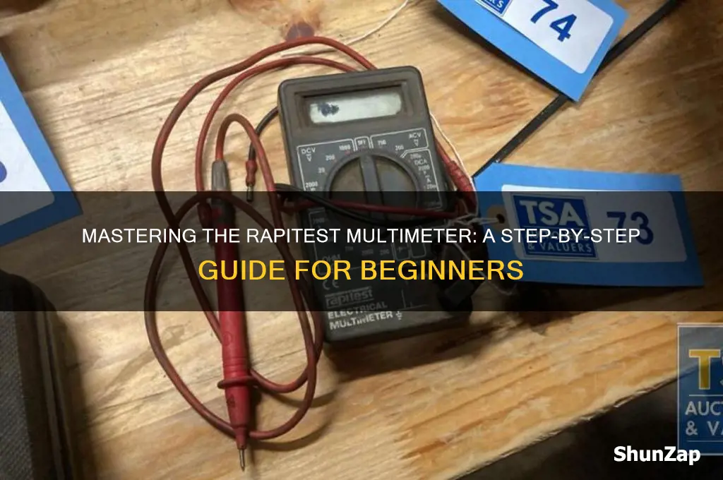 how to use a rapitest electrical multimeter