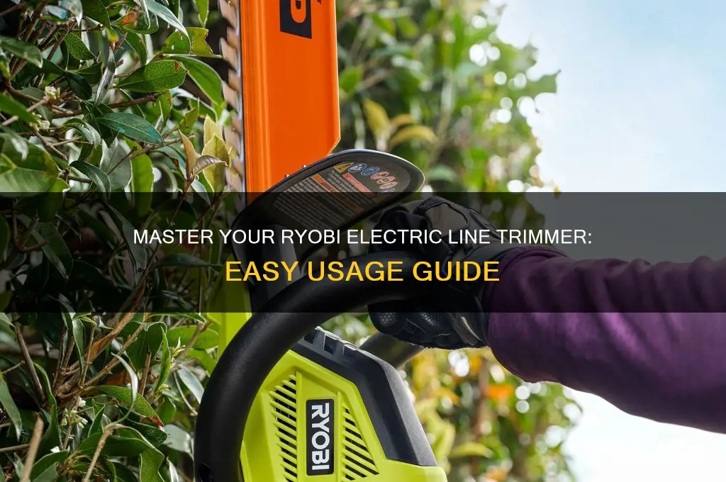 how to use a ryobi electric line trimmer