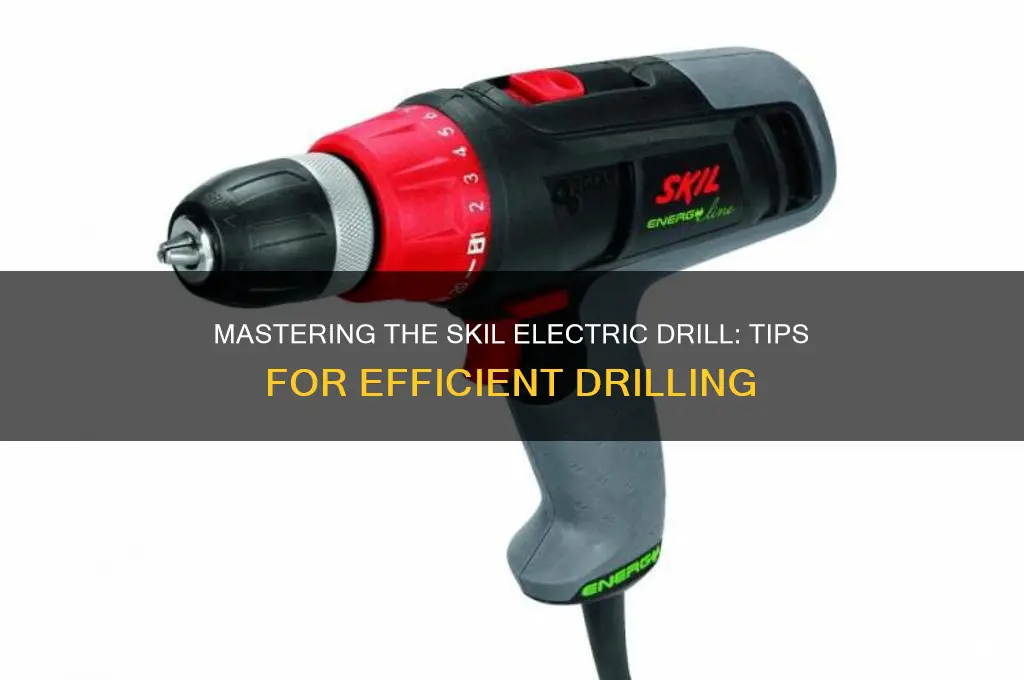 how to use a skil electric drill